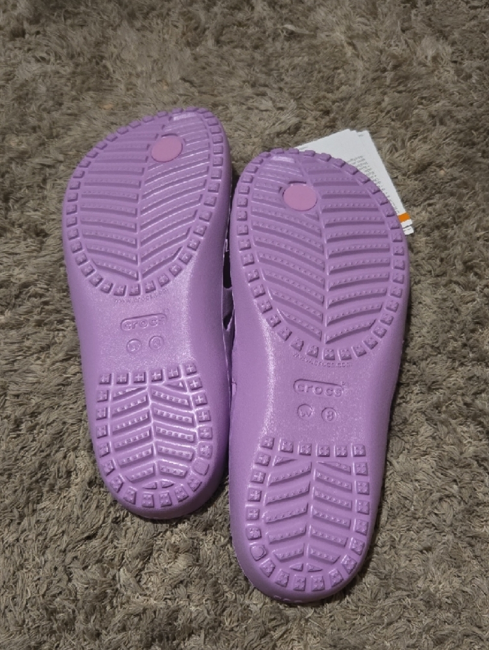 CROCS Lavender Purple Women's Flip Sandals - Picture 7 of 7